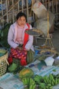 Burmese Market stall in nle Lake, Myanmar (Burma)