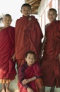 Burmese Novice Buddhist Monks Royalty Free Stock Photo