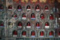 Burmese pagoda wall. Royalty Free Stock Photo