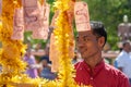 Burmese people dress in national clothes, Came out happily during the Kathin merit-making festival