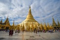 Burmese people in Shwedagon pagoda, Yangon