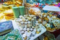 Burmese souvenirs of gemstones and mother of pearl, Bogyoke Aung San Market, Yangon, Myanmar Royalty Free Stock Photo