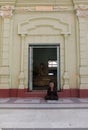 Burmese woman praying