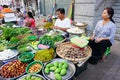 Burmese women selling fresh fruits at Bogyoke market