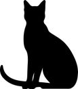 Burmilla Cat Black Silhouette Generative Ai Royalty Free Stock Photo