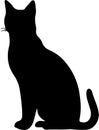 Burmilla Cat Black Silhouette Generative Ai Royalty Free Stock Photo