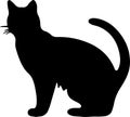 Burmilla Cat Black Silhouette Generative Ai Royalty Free Stock Photo