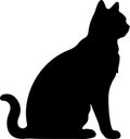 Burmilla Cat Black Silhouette Generative Ai Royalty Free Stock Photo