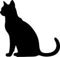 Burmilla Cat Black Silhouette Generative Ai Royalty Free Stock Photo