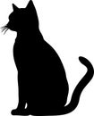 Burmilla Cat Black Silhouette Generative Ai Royalty Free Stock Photo