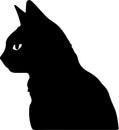 Burmilla Cat Black Silhouette Generative Ai Royalty Free Stock Photo