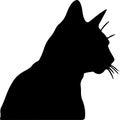 Burmilla Cat Black Silhouette Generative Ai Royalty Free Stock Photo