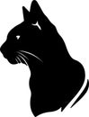 Burmilla Cat Black Silhouette Generative Ai Royalty Free Stock Photo