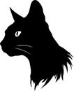 Burmilla Cat Black Silhouette Generative Ai Royalty Free Stock Photo