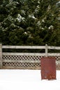 Burn barrel in the snow Royalty Free Stock Photo