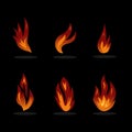 Burn firecamp abstract logo template