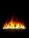 Burn flame fire for you design Royalty Free Stock Photo