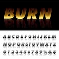 Burn font Royalty Free Stock Photo