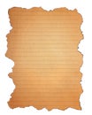 Burn grunge brown paper isolated Royalty Free Stock Photo