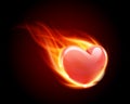 Burn heart flame fire