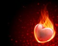 Burn heart flame fire