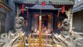 Shenzhen, China: burn incense and worship Buddha in the temple