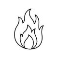 Burn Line Style vector icon which can easily modify or edit