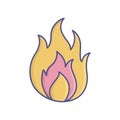 Burn Line Style vector icon which can easily modify or edit