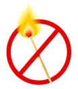 Burn match Royalty Free Stock Photo