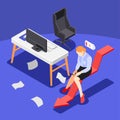 Burn-out Syndrome Isometric Background