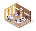 Burn-out Syndrome Isometric Concept