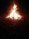 Burn pile bonfire country yard