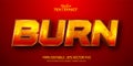 Burn text, cartoon style editable text effect