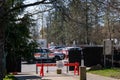 Burnaby Central park partially closed off to be used as a drive-thru COVID-19 testing site.