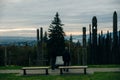 Burnaby Mountain Totem pole Vancouver, canada Royalty Free Stock Photo