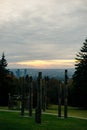 Burnaby Mountain Totem pole Vancouver, canada Royalty Free Stock Photo