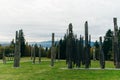 Burnaby Mountain Totem pole Vancouver, canada Royalty Free Stock Photo