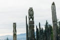 Burnaby Mountain Totem pole Vancouver, canada Royalty Free Stock Photo