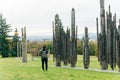 Burnaby Mountain Totem pole Vancouver, canada Royalty Free Stock Photo