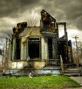 Burned Abandoned and Derelict House