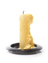 Burned candle isolated Royalty Free Stock Photo