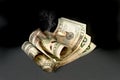 Burned cash