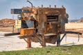 Burned Down And Rusty Industrial Machine Royalty Free Stock Photo