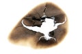 Burned hole Royalty Free Stock Photo