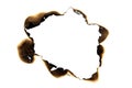 Burned hole Royalty Free Stock Photo