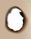 Burned hole Royalty Free Stock Photo