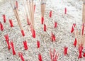 Burned incense sticks Royalty Free Stock Photo