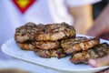 Burned Juicy Steaks barbecue Sizzle on with Salt and Black Peppers Royalty Free Stock Photo