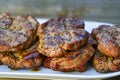 Burned Juicy Steaks barbecue Sizzle on with Salt and Black Peppers Royalty Free Stock Photo