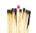 Burned matches Royalty Free Stock Photo